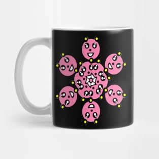 cute panda pink smile  face mandala Mug